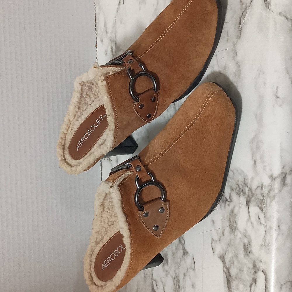 Women's Aerosoles Suede Leather slip on heel